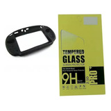Capa Case Preta Silicone Sony Ps Vita Slim 2000 + Película