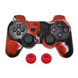 Capa Case Silicone Controle Ps3 Ou Ps2 + Brinde Par De Grips