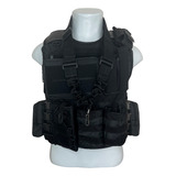 Capa Colete Tático +9 Peças Airsoft C/ Bandoleira