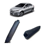 Capa Couro Manopla Alavanca Freio De Mão Honda City Ex 2010 