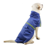 Capa De Chuva Impermeável Para Cães Azul Tamanho 2 Xlarge