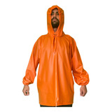 Capa De Chuva Impermeável Profissional Adulto Laranja Pesca