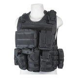 Capa De Colete Tático Modular + 9 Peças Policial Airsoft 