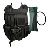 Capa De Colete Tático Polícia Airsoft + Refil Camelback 