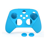Capa De Controle De Silicone Para Xbox Series X S Blue Rubber Grips Protector