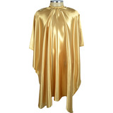 Capa De Corte Em Cetim Para Cabeleireiro Dourado Pentale