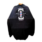 Capa De Corte Para Barbeiro/cabeleireiro Microfibra Cabelo Cor Preto Capa Micro Silk Barber Pole