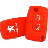 Capa De Silicone Chave Canivete Peugeot 407 307 308 Red