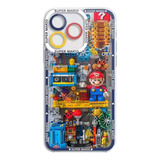 Capa De Silicone Transparente Super Mario. iPhone 16 Pro Max