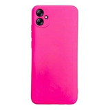 Capa Emborrachada Genérica Galaxy Silicone Aveludado Anti-impacto, Anti-choque Rosa Pink Para Samsung A04e De 1 Unidade