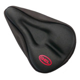 Capa Gel Banco Bike Selim Almofada Forro Bicicleta Ajustável Cor Preto