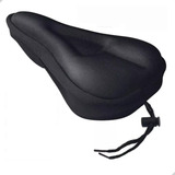 Capa Gel Banco Selim Assento Bike Pedal Pulse Almofada Forro Ajustável Regulável Anatômica Ciclismo Bicicleta Spinning Bmx Cor Preto 
