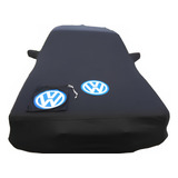 Capa Gol Quadrado Personalizada Cor Preta Helanca Lycra Vw