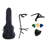 Capa Luxo Violão, Guitarra Ou Baixo Modelo Ch.+ 4 Acessórios