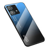 Capa Para Moto Edge 40 Neo Gradiente Difícil Temperado Vidro