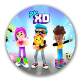Capa Para Painel Redondo 50cm Tema Pk Xd Jogo Infantil Game