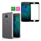 Capa + Película Vidro Compatível Com Motorola Moto G5s Plus