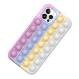 Capa Pop It,bolhas, Bubble Toy, Toy Wlxy Bolhas Rosa-claro Com Design iPhone 12 Pro Max Tela 6.7