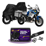 Capa Pra Cobrir Moto Com Baú Forrada Impermeável Proteçã