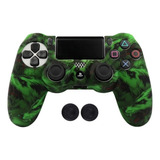 Capa Protetora Silicone Lobo Para Controle Ps4 + Par Grip