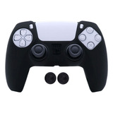 Capa Protetora Silicone Premium Para Controle Ps5 + Par Grip