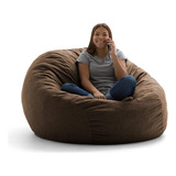Capa Puff Gigante Sem Enchimento 100x50 Pufe Suede