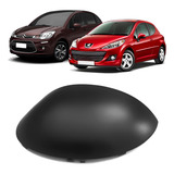 Capa Retrovisor Externo Peugeot 206 207 Preta Sem Furo Pisca
