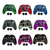Capa Silicone Camuflada Para Controle Xbox Serie Sx + Grips