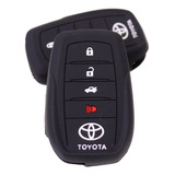 Capa Silicone Chave Presencial Toyota Sw4 2016 A 2022 Preto