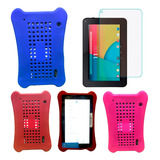 Capa Silicone + Película Pra Tablet M7s Go/ M7s Lite/m7 Wifi Cor Rosa Pink