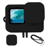 Capa Silicone Proteção Lente Para Gopro Hero 9 10 11 Black Cor Preto