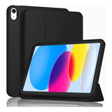 Capa Silicone Smart Flip Para iPad Air 4ª/5ª Geração 10.9 Cor Preto Popshope Antichoque