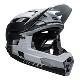 Capacete Bell Super Air R Preto/branco Mtb Enduro Downhill Tamanho G (58-62cm)
