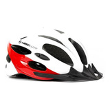 Capacete Ciclismo Absolute Nero Com Sinalizador Cor Branco/vermelho Tamanho 52-58 Cm