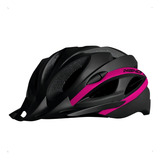 Capacete Ciclismo High One Win Com Pisca Led Bicicleta Promo Cor Preto/rosa Tamanho M