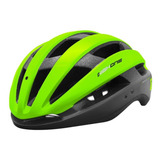 Capacete Ciclismo Mtb Speed High One Wind Aero Preto / Verde Tamanho G