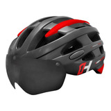 Capacete Ciclista Bike Mtb Casco New Óculos Com Luz High One