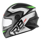 Capacete Fechado Para Moto R8 Pro Brilhante Protork Unissex