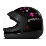 Capacete Fechado Sport Moto For Girls Feminino Automático
