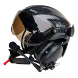 Capacete Flytec C/ Abafador E Fonia - Paramotor Trike Preto