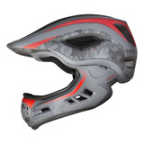 Capacete High One Mtb X Full Fechado My22 - Cinza/vermelho Cor Cinza Tamanho P