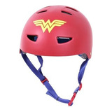 Capacete Infantil Criança Mulher Maravilha - G - Bel Cor Vermelho