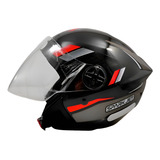 Capacete Moto Aberto Ebf Spark Jet Sting Preto