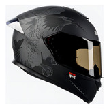 Capacete Moto Bieffe B-12 Ft Cor Preto Fosco Com Cinza Tamanho 62 Com Viseira Fumê Extra