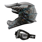 Capacete Moto Cross Infantil Kids Criança Ck-01 + Óculos 788