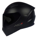 Capacete Moto Fechado Asx City Solid Preto Fosco Tamanho 60/l