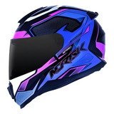 Capacete Norisk Ff802 Razor Speed Max Azul/roxo/preto Tamanho Do Capacete 58