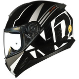 Capacete Norisk Razor Full Preto Branco Brilhante Limitado