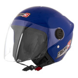 Capacete Para Moto Aberto Pro Tork New Liberty Three Cor Azul Desenho Solid Tamanho Do Capacete 56