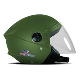 Capacete Para Moto Aberto Pro Tork New Liberty Three Elite Vintage Green Elite Tamanho 60 